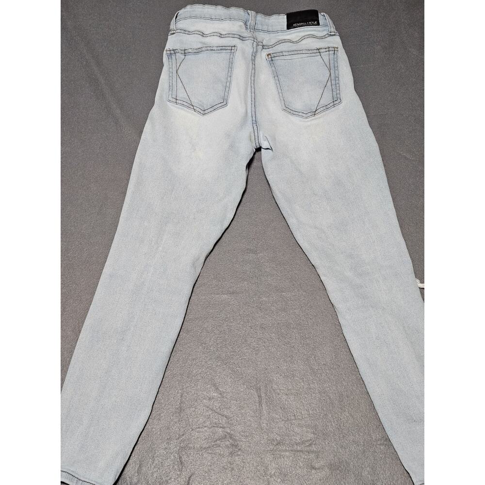 Kendall + Kylie Womens 5 27 Blue The Ultra Babe Skinny Jeans Light Wash Distress - Picture 11 of 14